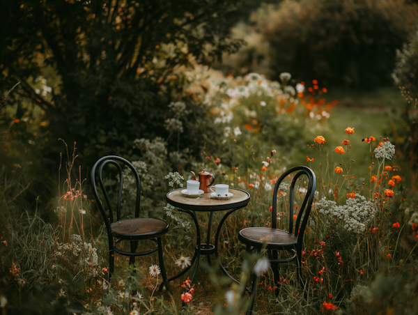 Serene Garden Tea Time