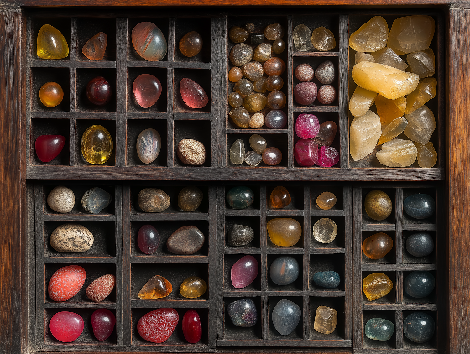 Curated Collection of Polished Stones and Gems