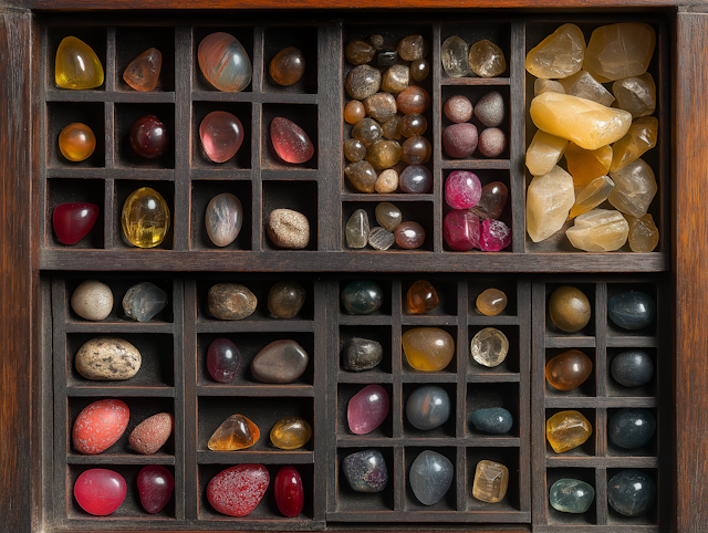 Curated Collection of Polished Stones and Gems