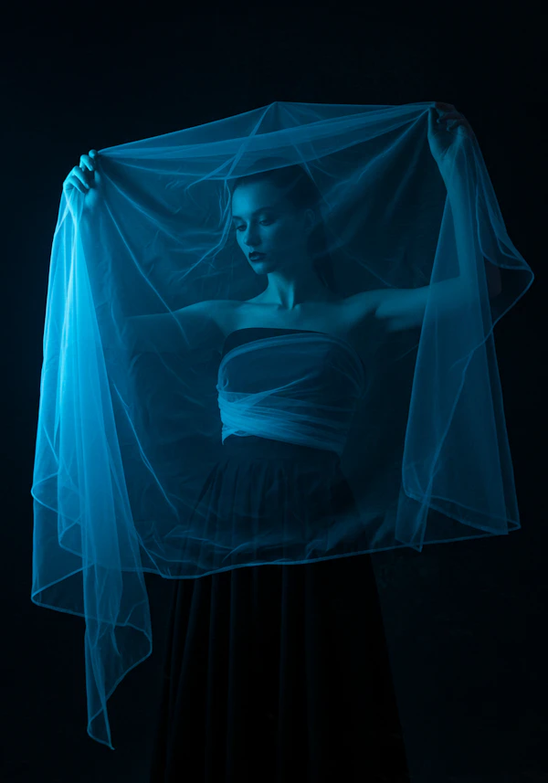 Ethereal Blue Portrait