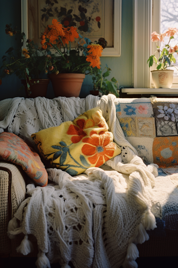 Autumnal Comfort in Sunlit Living Space