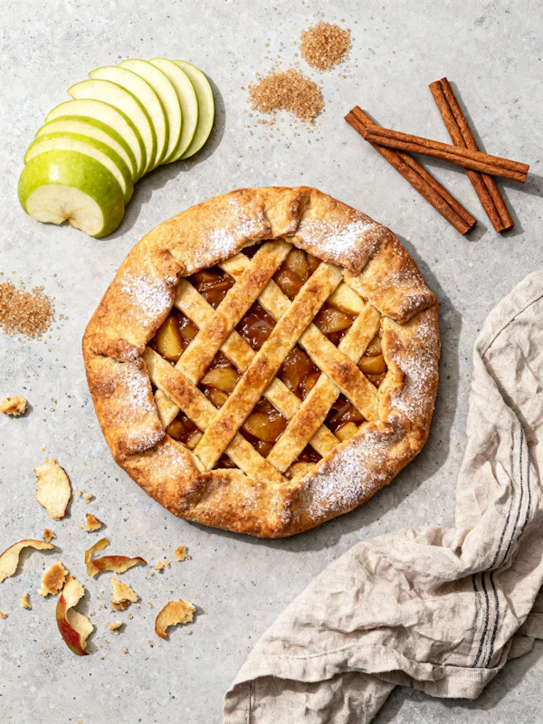 Rustic Apple Pie Scene