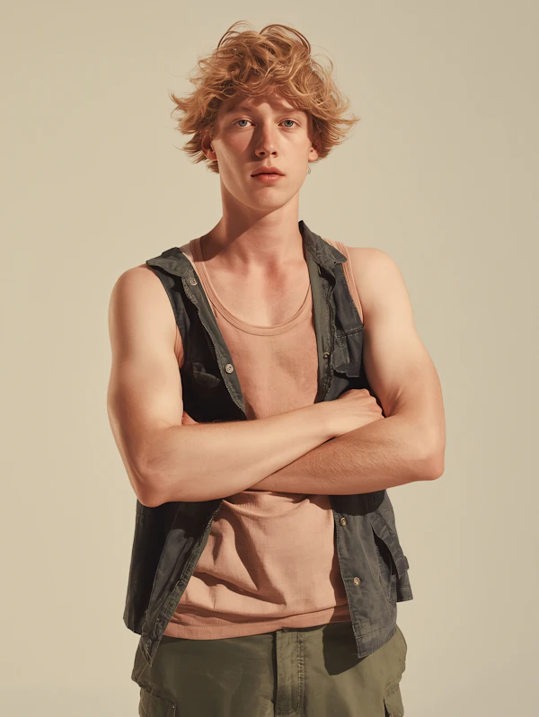Young Man in Green Vest