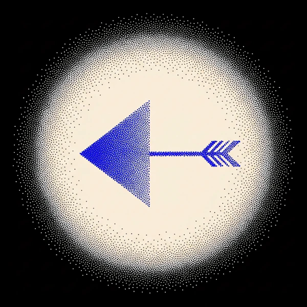 Retro Blue Arrow