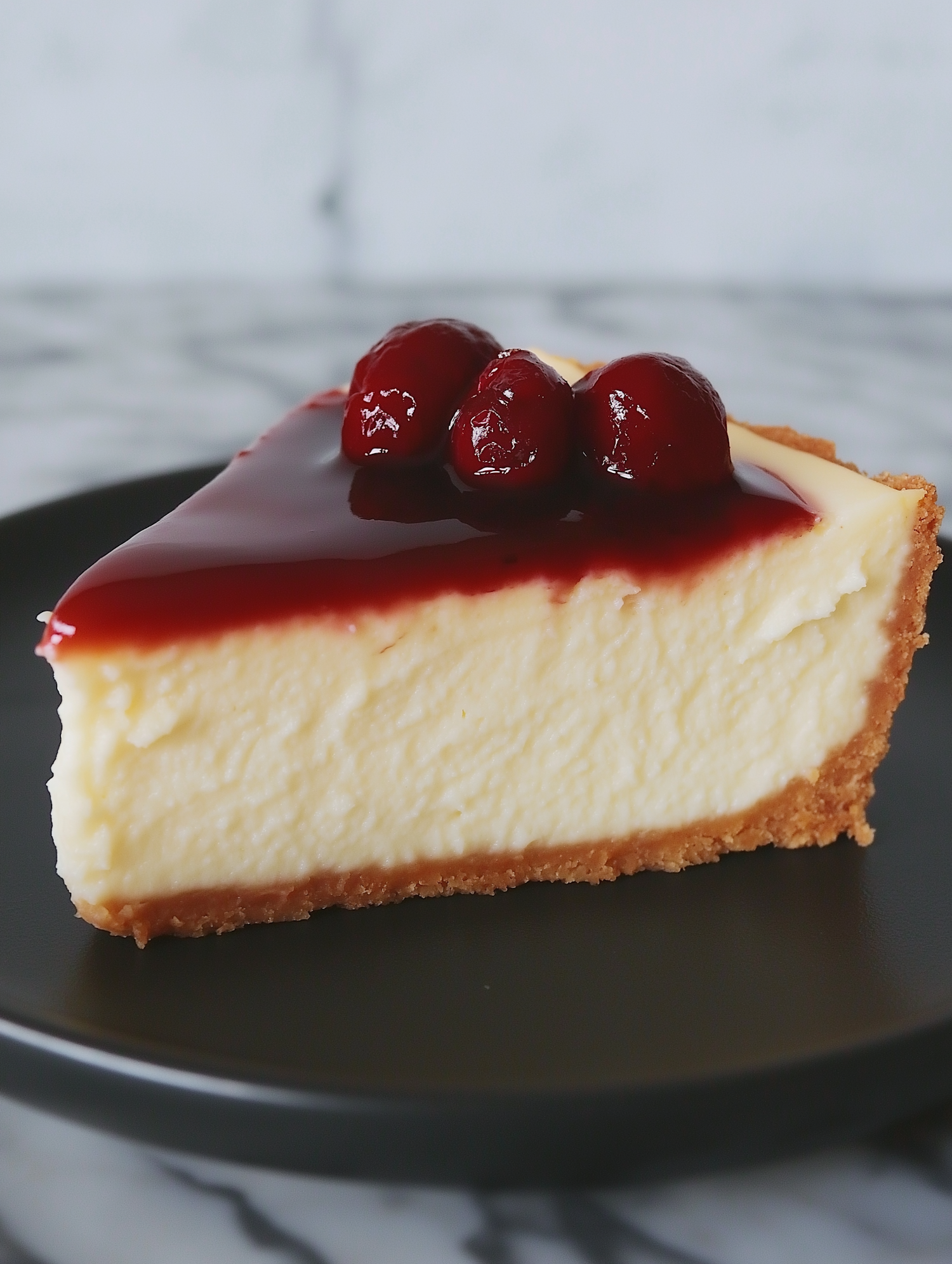 Cheesecake with Cherry Topping