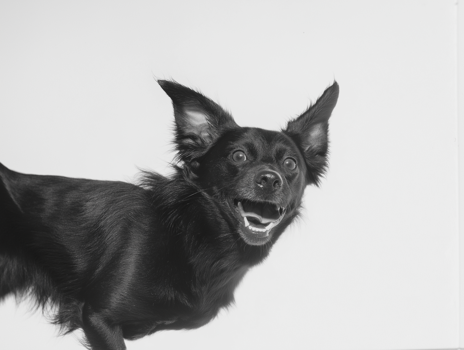 Energetic Black Dog