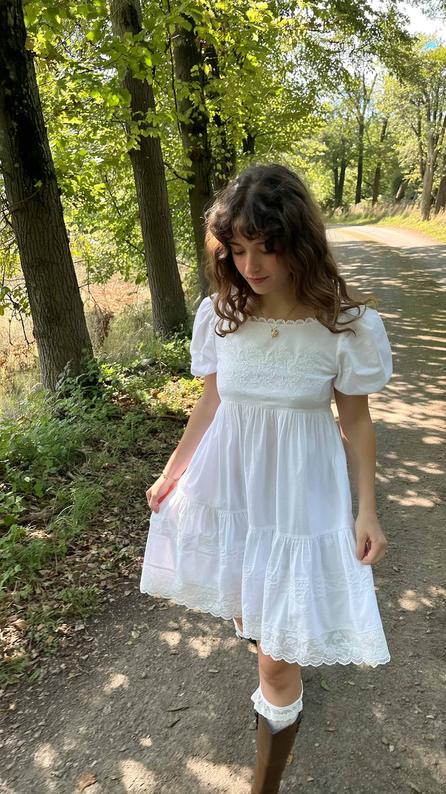 Woman in Forest Path