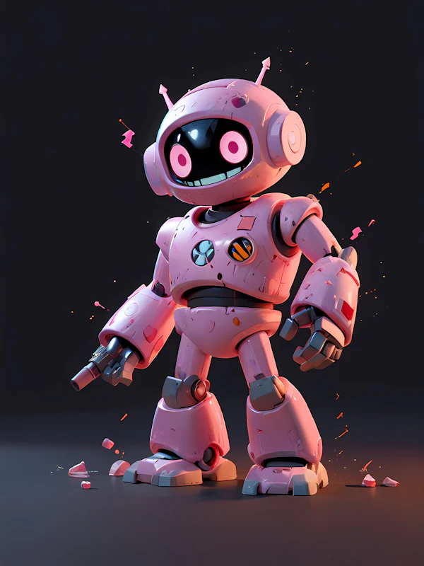 Playful Pink Robot
