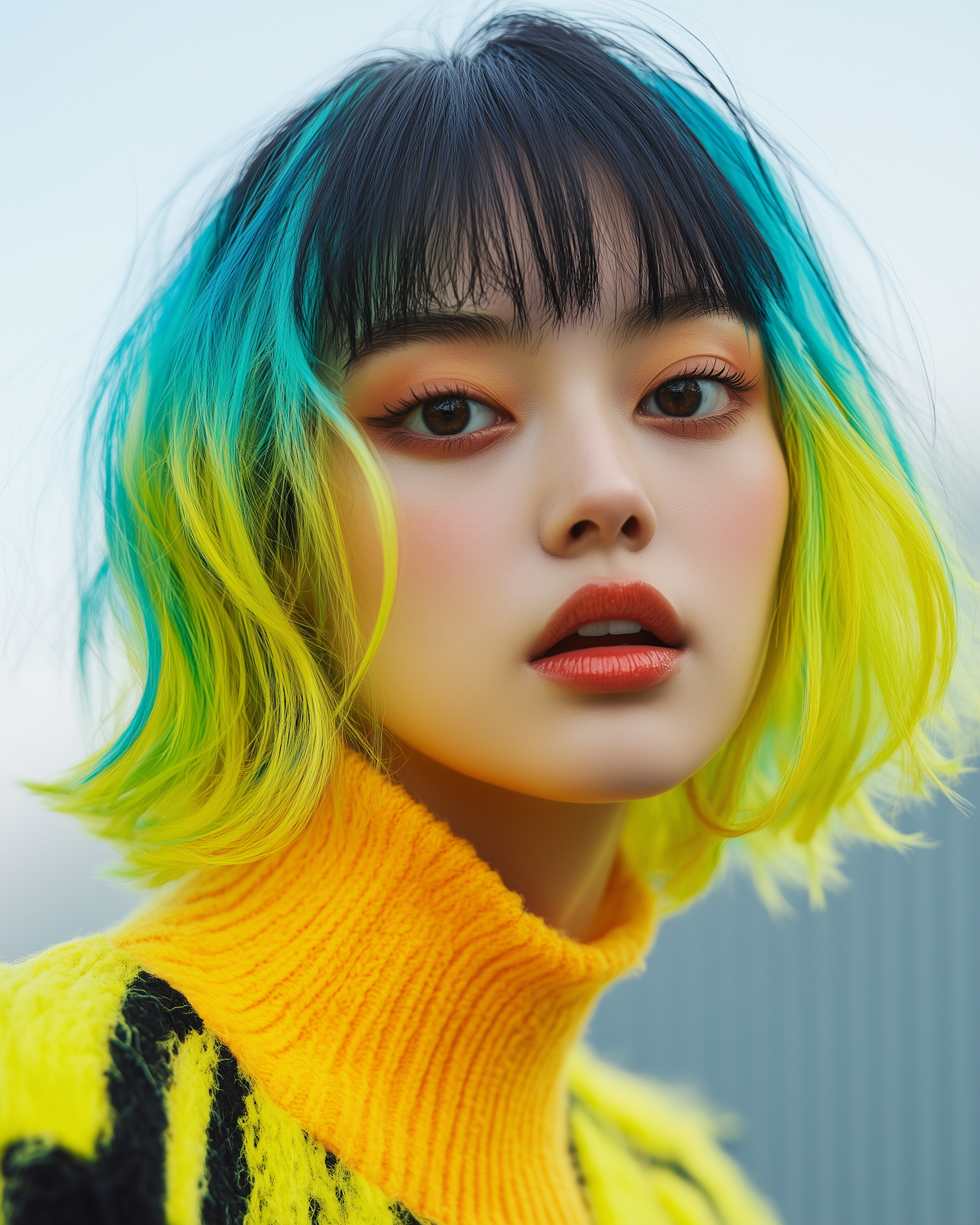 Vibrant Hair Portrait