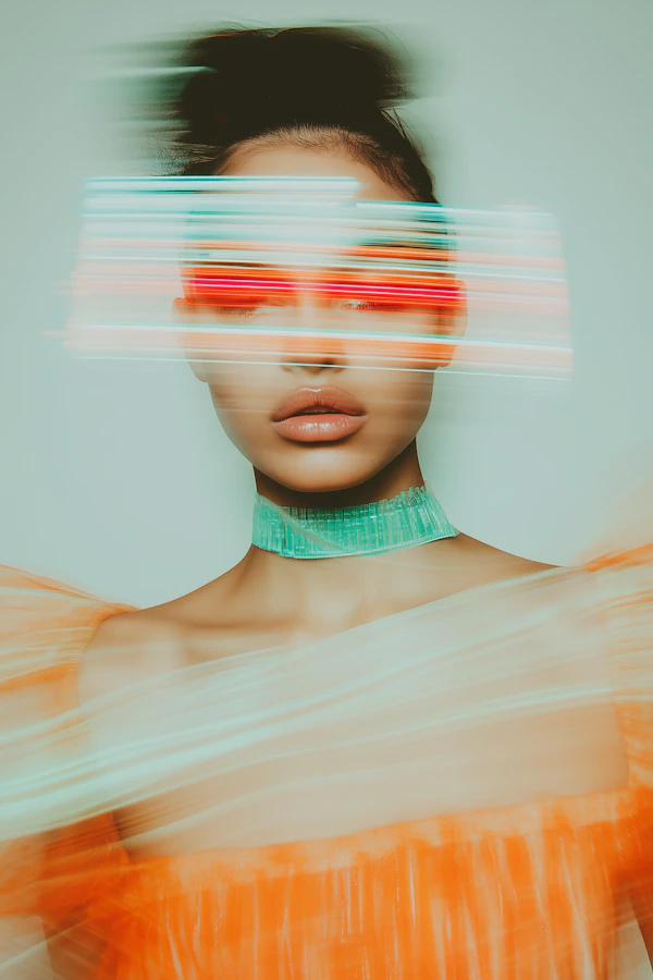 Surreal Neon Portrait