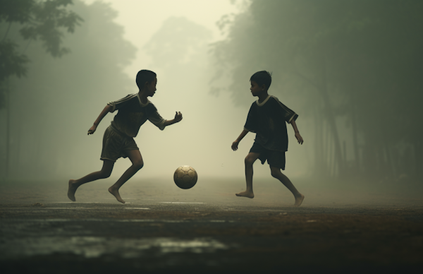 Misty Morning Soccer Play