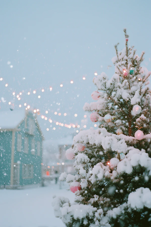 Festive Snowy Tree