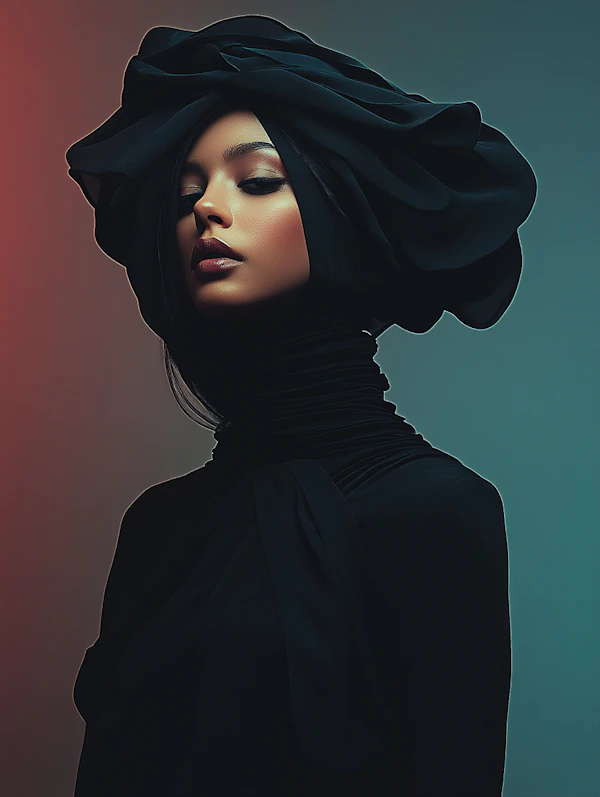 Dramatic Black Headpiece