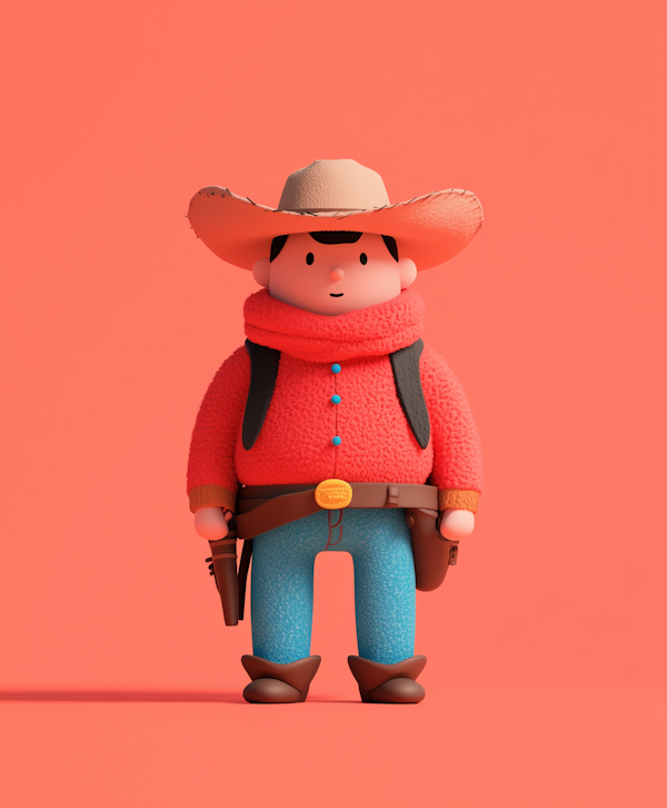 Stylized Cowboy Character Illustration