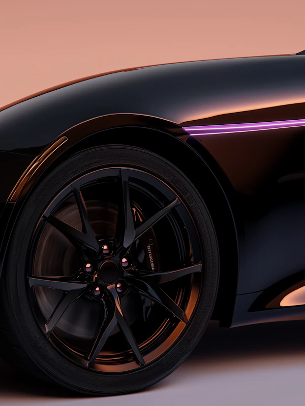 Sleek Black Car Design