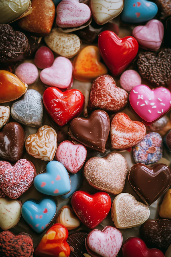 Heart-Shaped Chocolates Mosaic