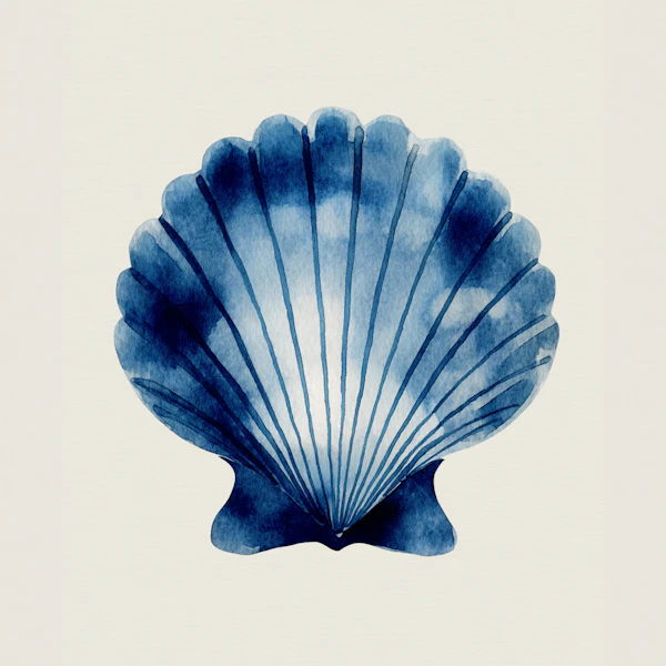 Watercolor Seashell Art