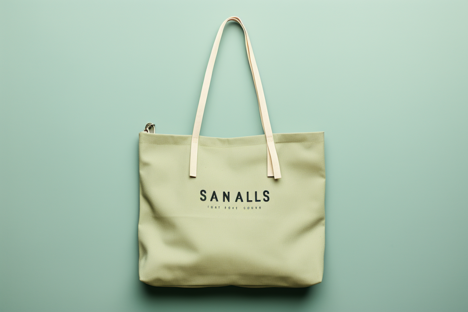 Sanalls Sage Green Minimalist Tote Bag