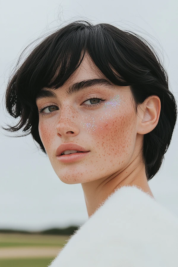 Freckled Woman Portrait