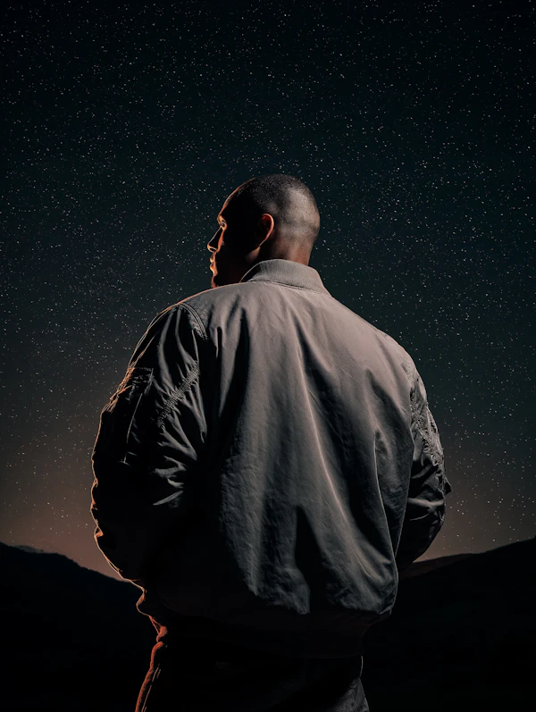 Man Under Starry Sky