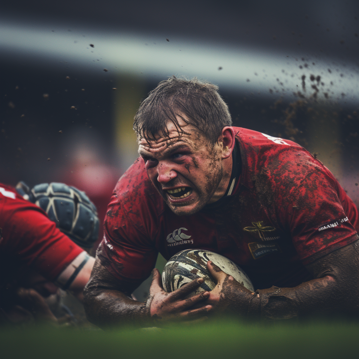 Grit and Resolve: Rugby Determination in Action