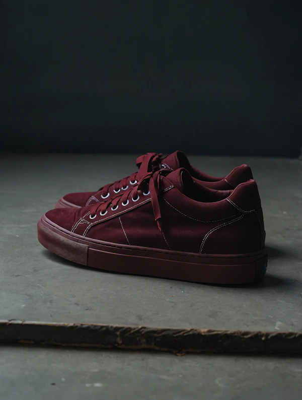 Burgundy Sneakers Display
