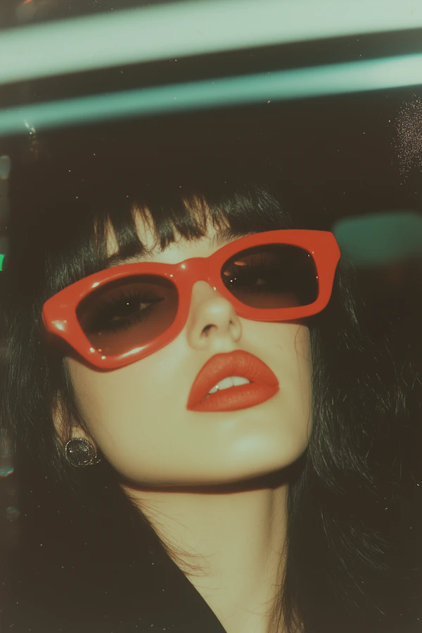Bold Red Fashion Portrait