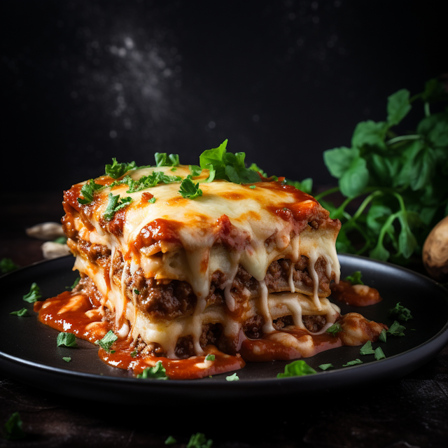 Golden-Brown Cheesy Lasagna Close-Up