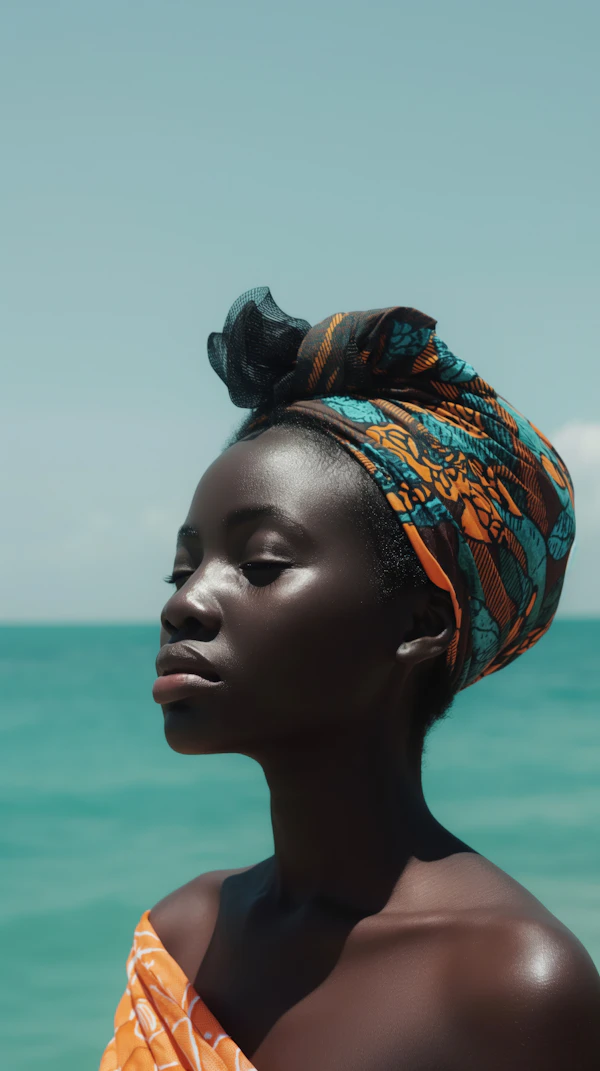 Serene Portrait by the Sea