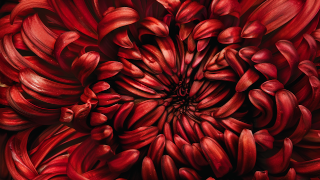 Close-up of Red Chrysanthemum