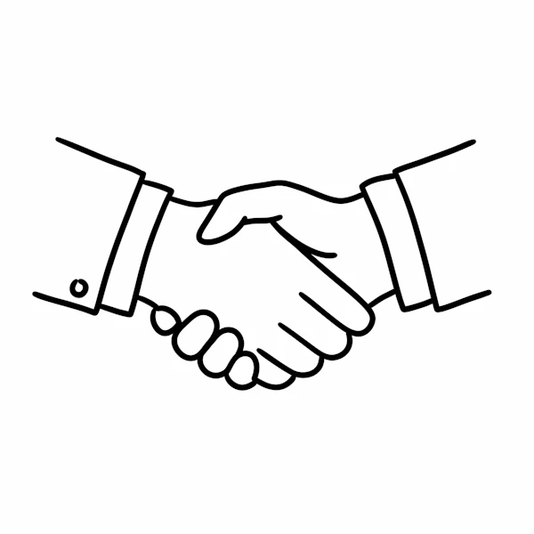 Handshake Line Drawing