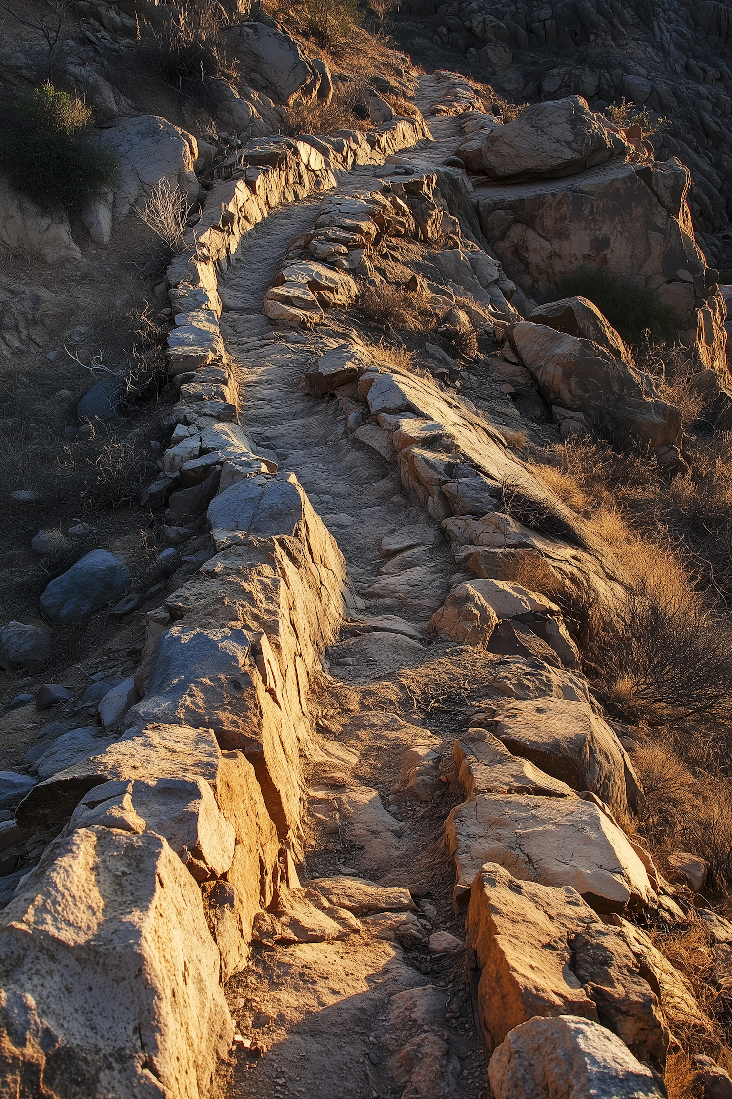 Rugged Path in Rocky Landscape