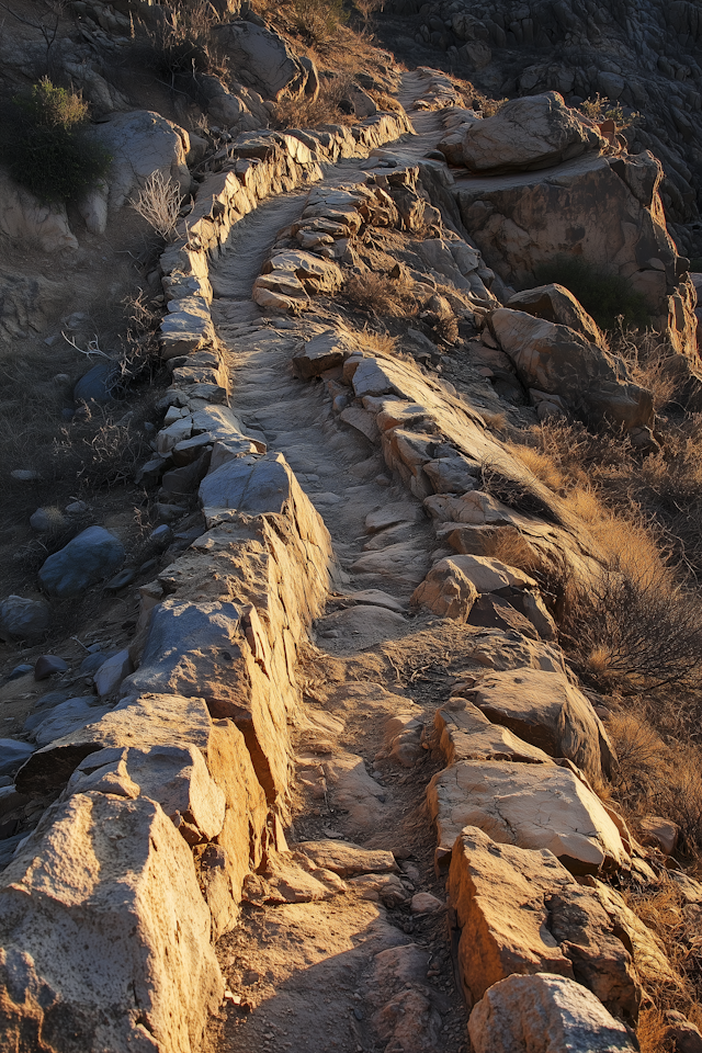 Rugged Path in Rocky Landscape