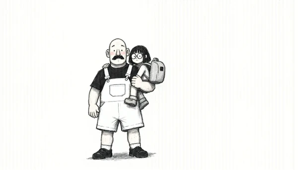Man and Child Drawing