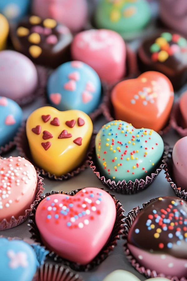 Heart-Shaped Chocolates Assortment