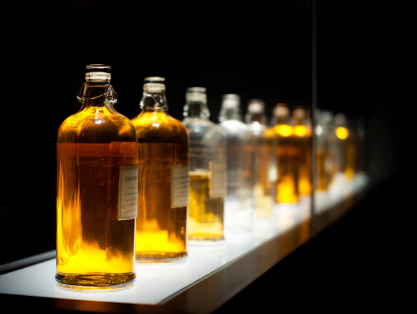 Golden Bottles Display