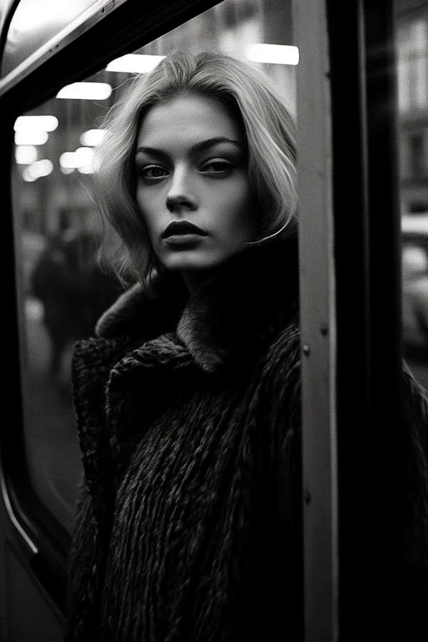 Monochrome Portrait of a Young Woman