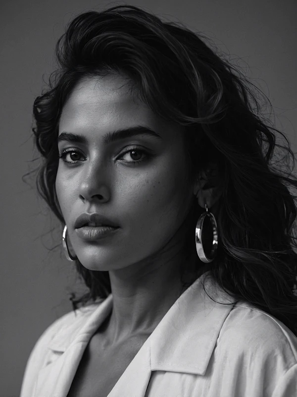 Black and White Portrait of a Woman