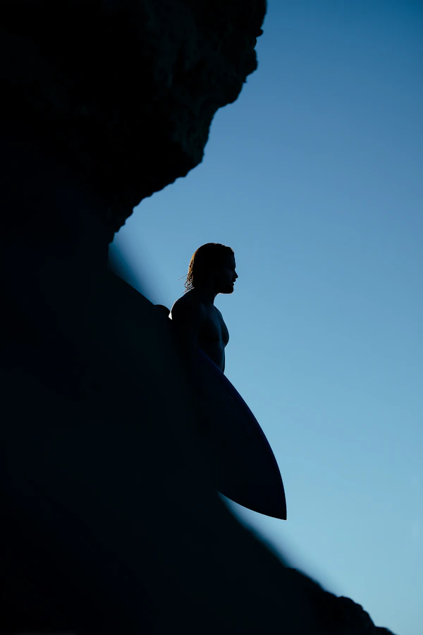 Surfer Silhouette Scene