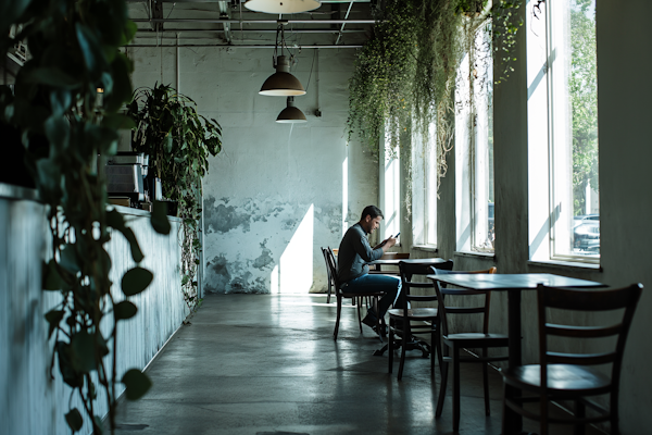 Solitude in Modern Oasis Cafe