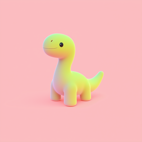 Cartoon Brontosaurus Model