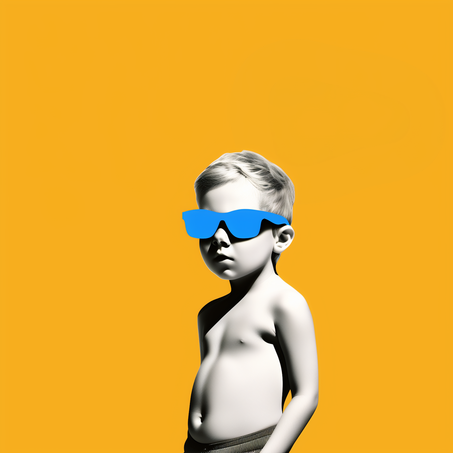 Child with Blue Sunglasses