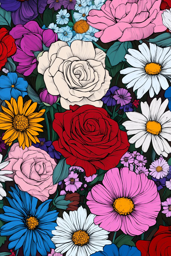 Vibrant Flower Illustration