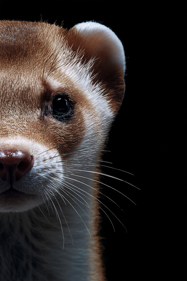 Ferret Close-Up Portrait