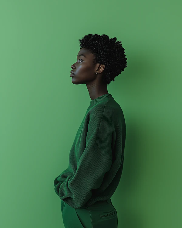 Green Monochrome Portrait