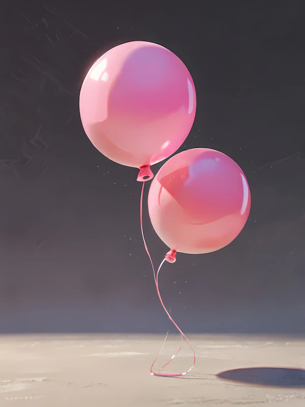 Glossy Pink Balloons