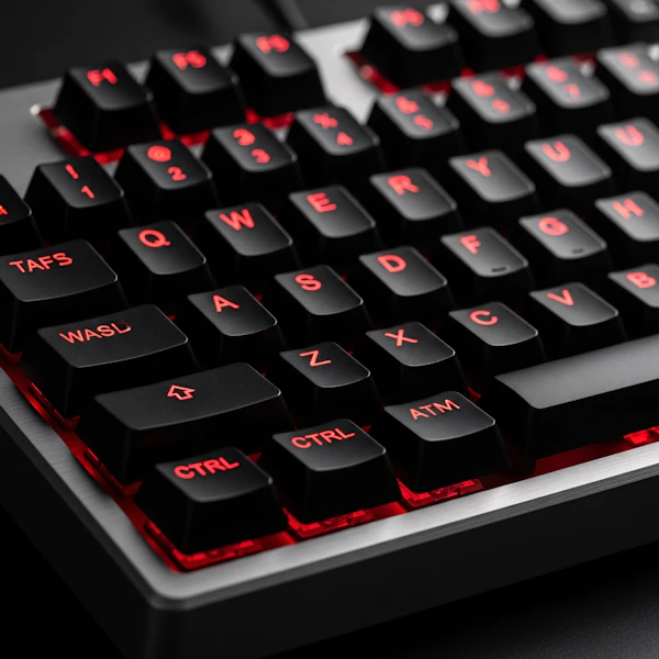 Red Backlit Keyboard