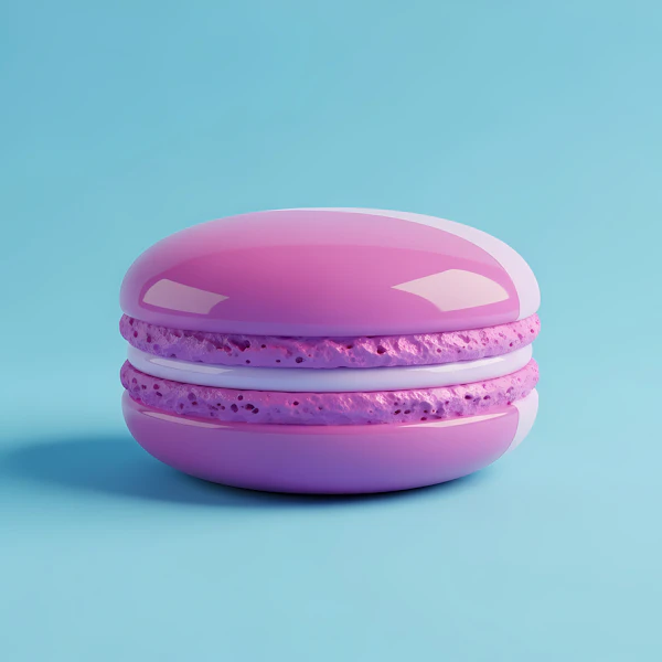 Glossy Purple Macaron