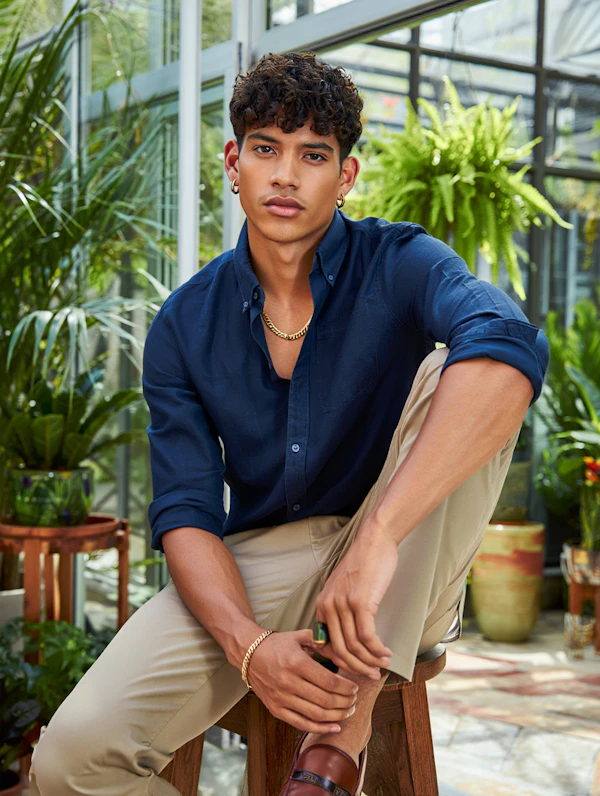 Man in Greenhouse