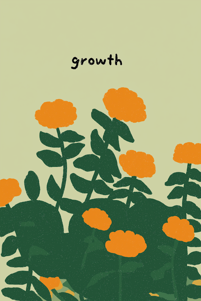 Stylized Orange Flowers